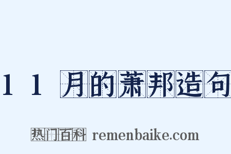 11月的萧邦造句是什么意思的图片